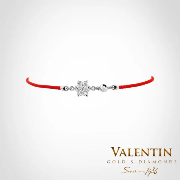 Star Women's Gold Red String Bracelet 8366-4 – white gold