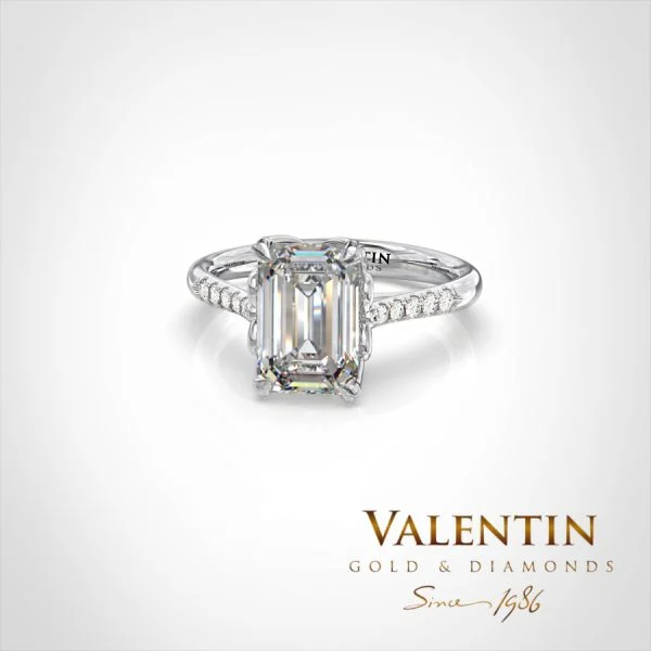 Brightness Collection Lab Engagement Ring 4687-2 – white gold