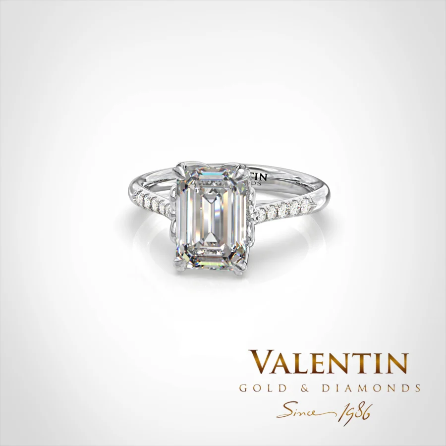 Brightness Collection Lab Engagement Ring 4687-2 – white gold