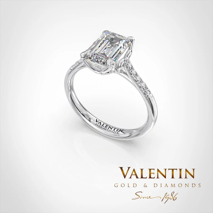 Brightness Collection Lab Engagement Ring 4687-2 – white gold