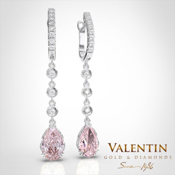 Златен пръстен Pear Diamond 4760 – бяло злато