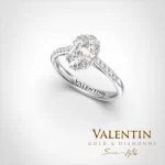 Oval Engagement Ring 4774 – white gold