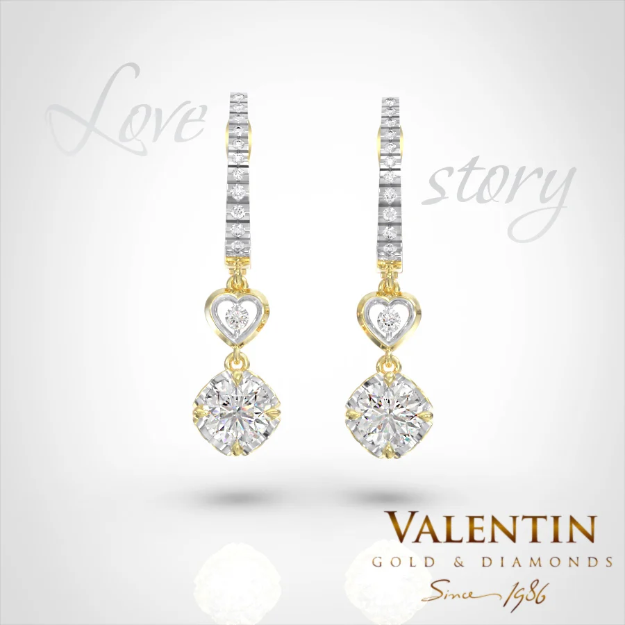 Love story Gold Earrings 7627-2 – yellow gold