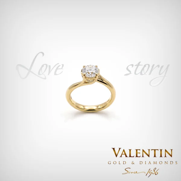 Годежен пръстен Love story 4705 – жълто злато