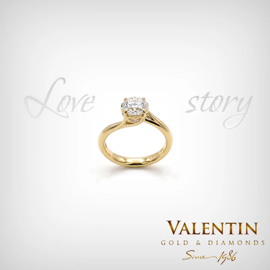 Годежен пръстен Love story 4705 – жълто злато