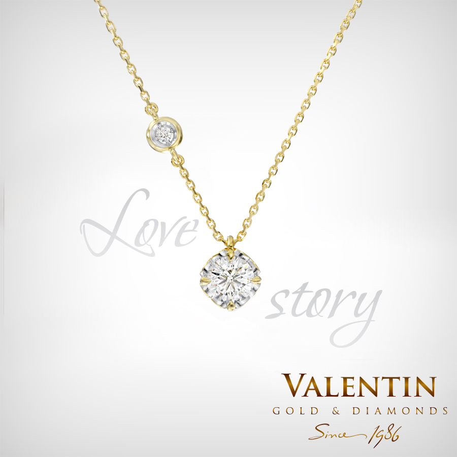 Златен медальон Love story 6952 – жълто злато