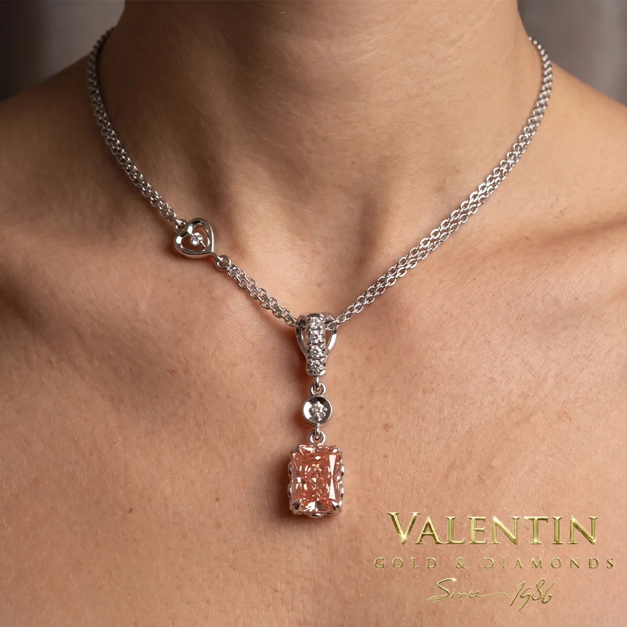 Pink Diamond Gold Pendant 6957