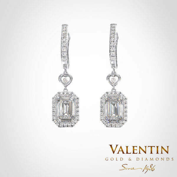 Adore Collection Gold Earrings 7632 – white gold