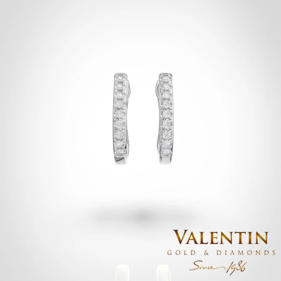 Gold Earrings 7629 – white gold