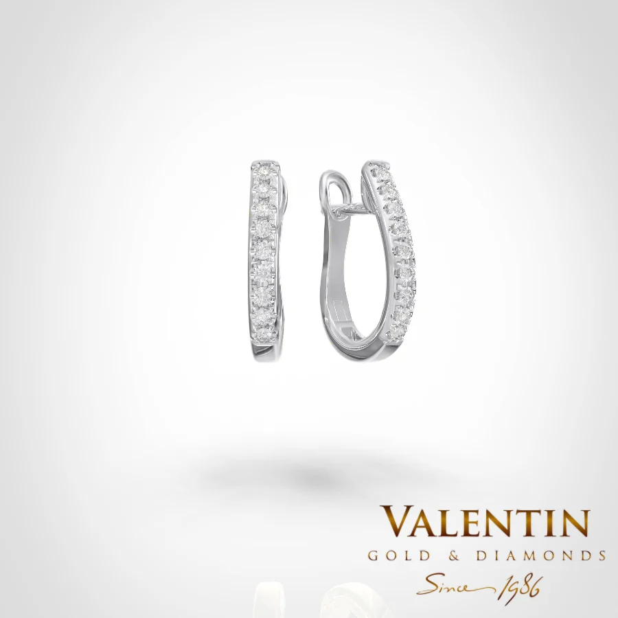 Gold Earrings 7629 – white gold