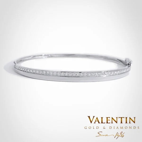Women's Gold Bangle 8123 – white gold
