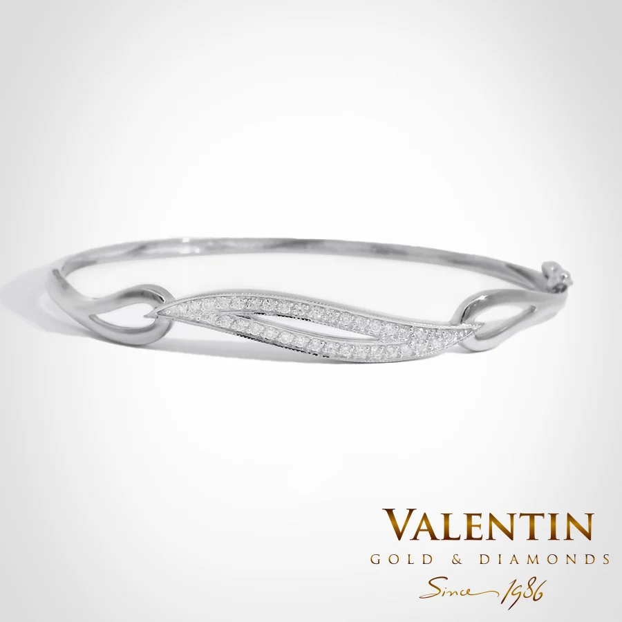 Women's Gold Bangle 8205 – white gold