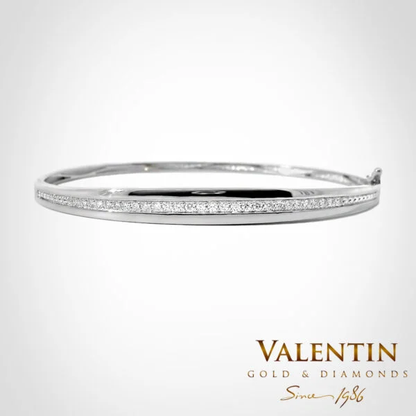 Women's Gold Bangle 8130 – white gold