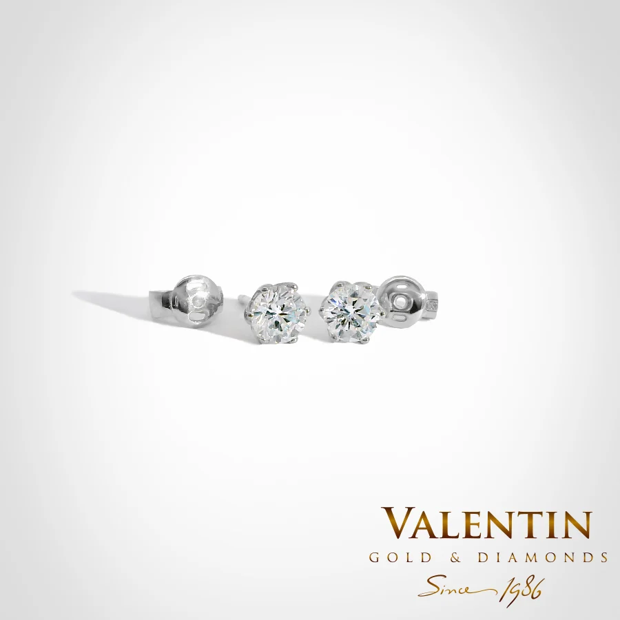 Gold Earrings 7592 – white gold