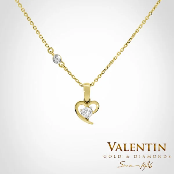 Open Heart Gold Pendant 6932 – yellow gold