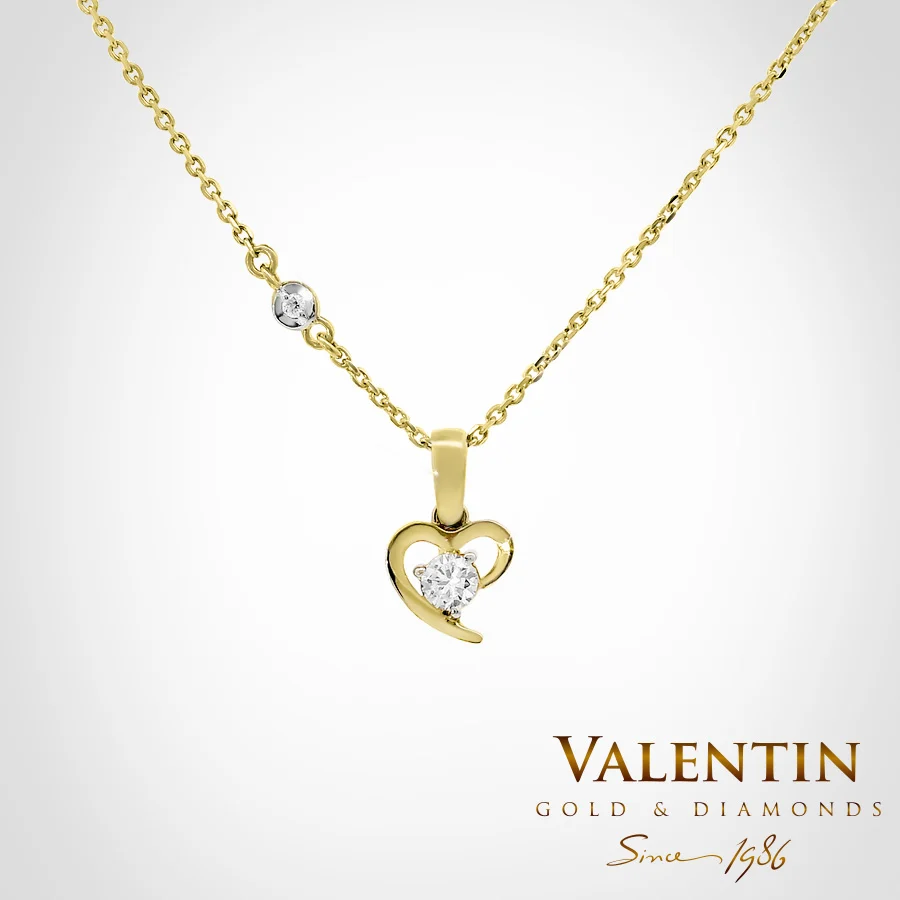 Open Heart Gold Pendant 6932 – yellow gold