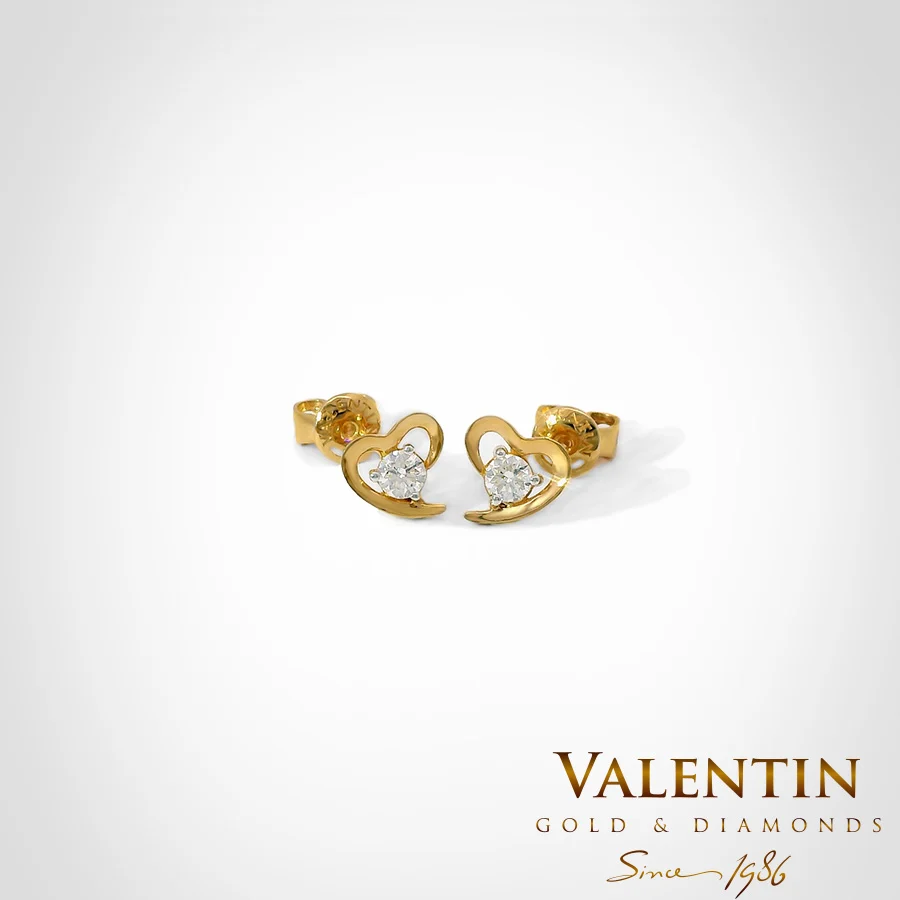 Open Heart Gold Earrings 7610 – yellow gold