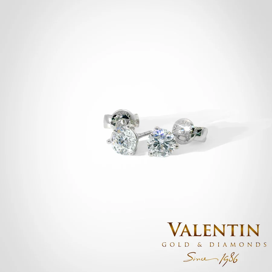 Gold Earrings 7413 – white gold