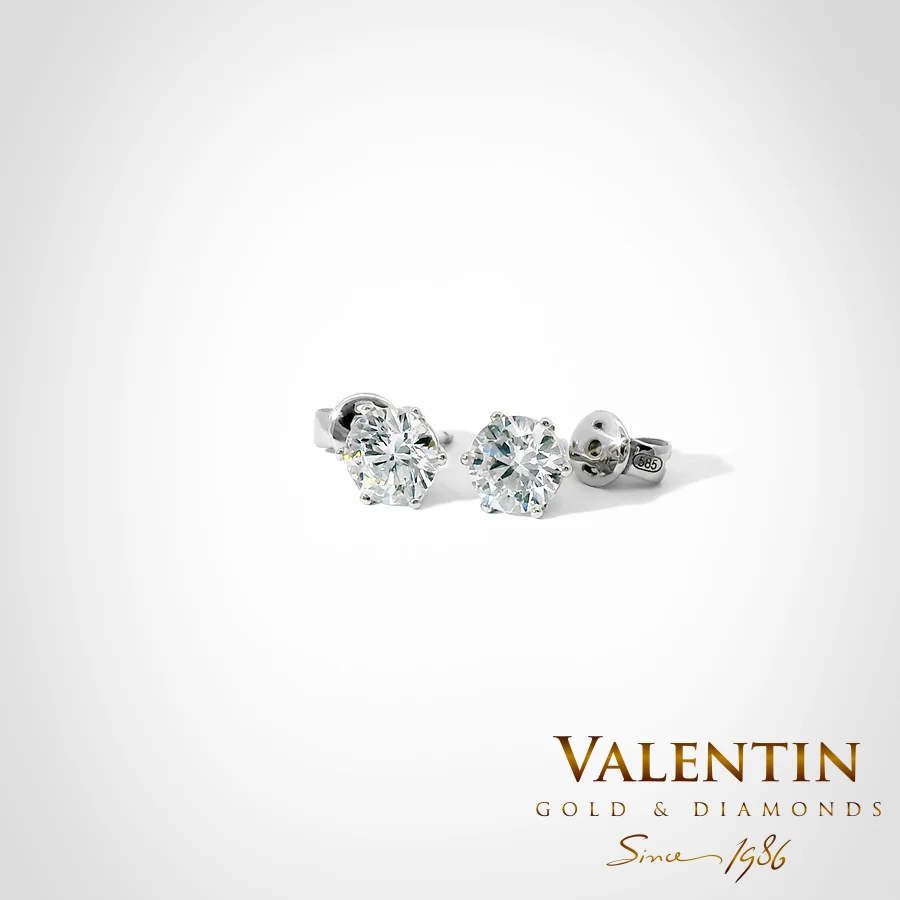 Gold Earrings 7591 – white gold
