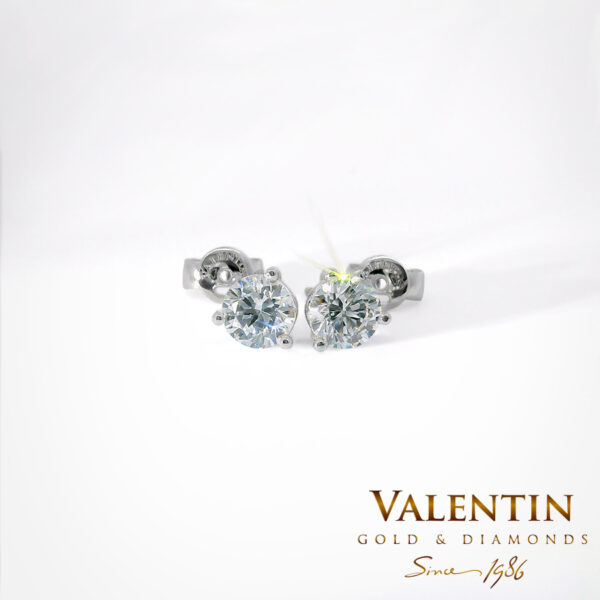Gold Earrings 7440 – white gold