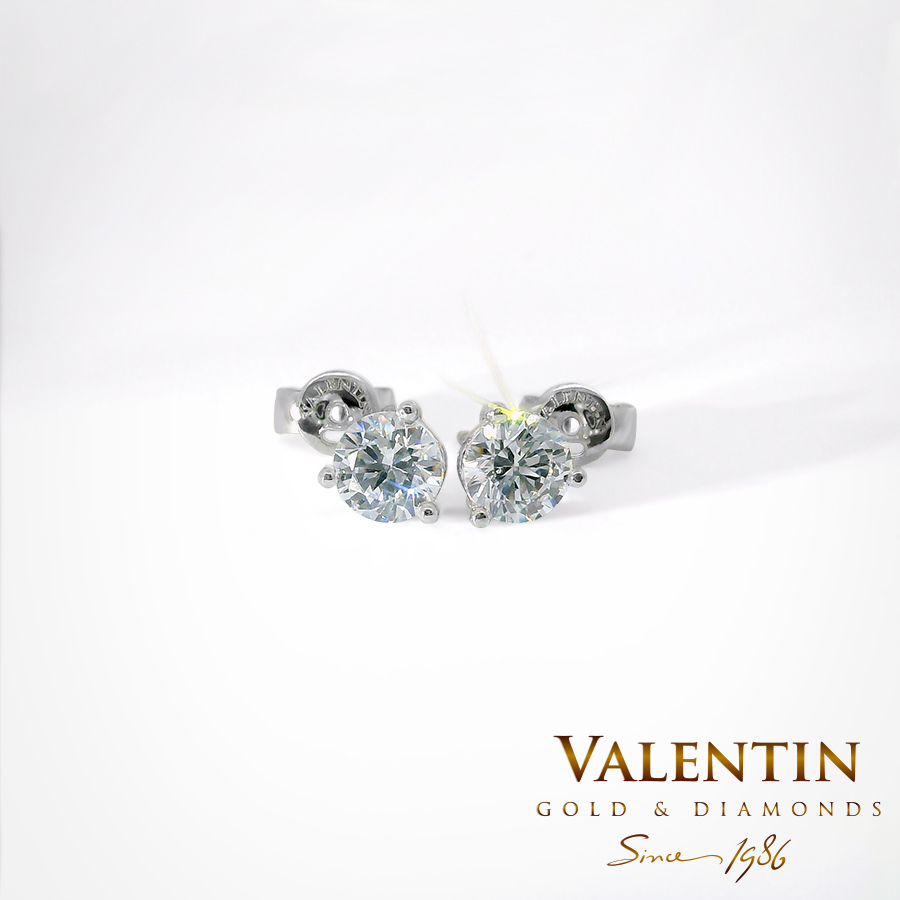 Gold Earrings 7440 – white gold