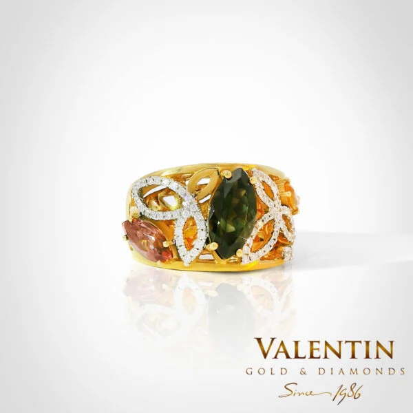 Marquise Tourmaline Gold Ring 4181 – yellow gold