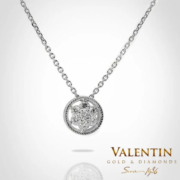 Shine like a star Gold Pendant 6959-1 – white gold