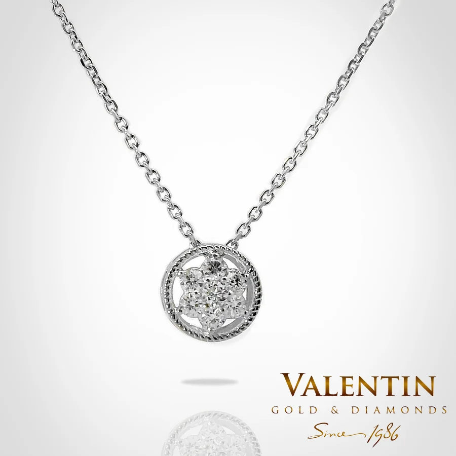 Shine like a star Gold Pendant 6959-1 – white gold
