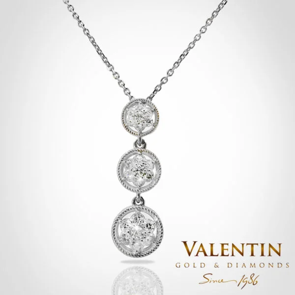 Shine like a star Gold Pendant 6959-2 – white gold