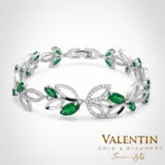 Дамска Златна Гривна Marquise Emerald 8236 4