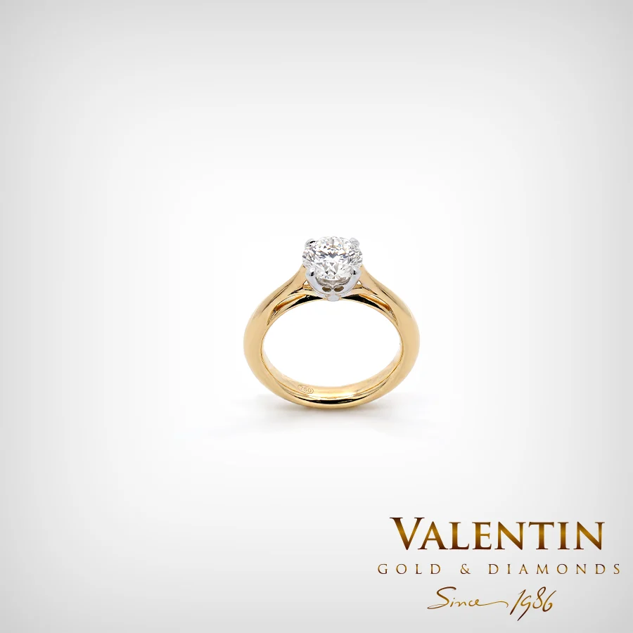 Lab Engagement Ring 4729 – yellow gold