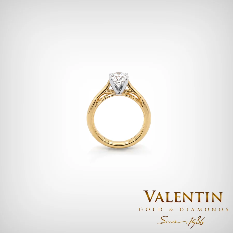Lab Engagement Ring 4729 – yellow gold