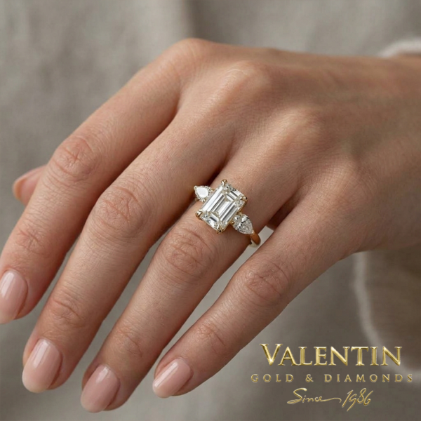 Златен пръстен Emerald Diamond Lab 4766 - Image 2