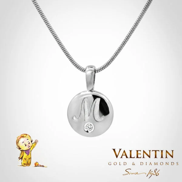 Children's Gold Pendant 6809 – white gold