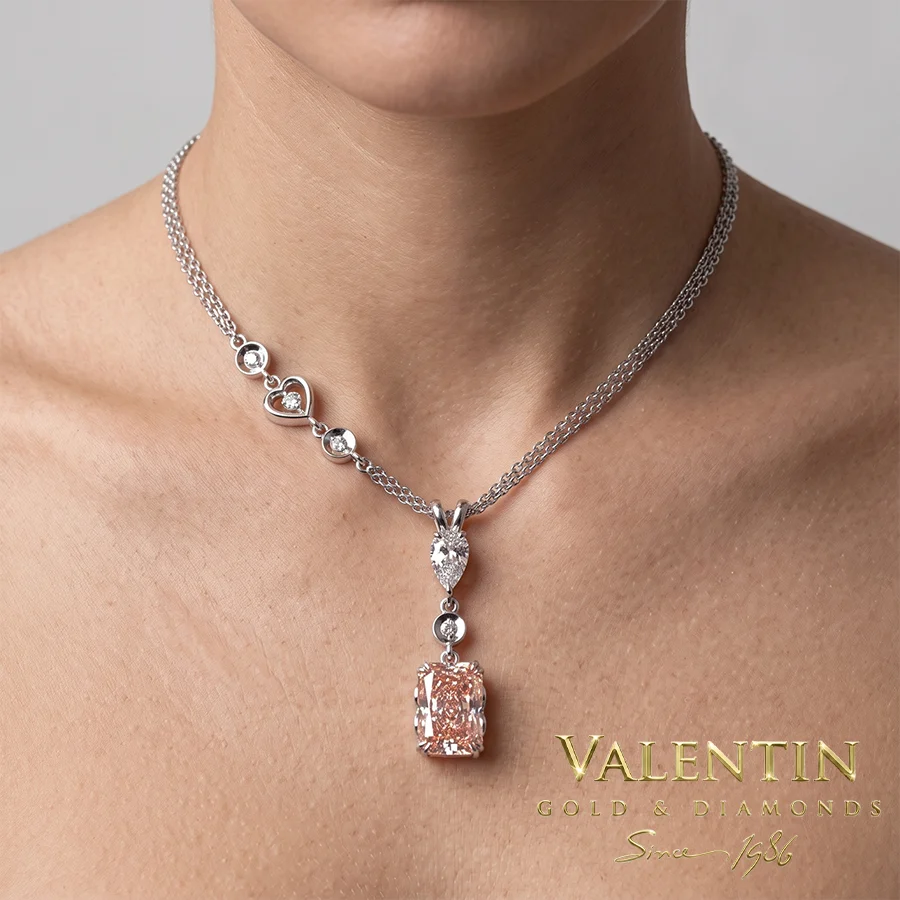 Pink Diamond Gold Pendant 6955-1