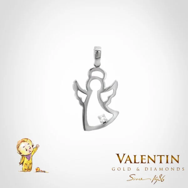 Children's Gold Pendant 6376 – white gold