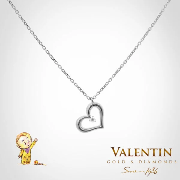 Children's Gold Pendant 6844 – white gold