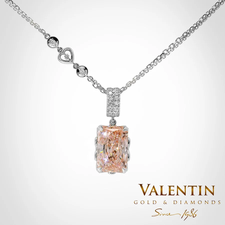 Pink Diamond Gold Pendant 6955-3