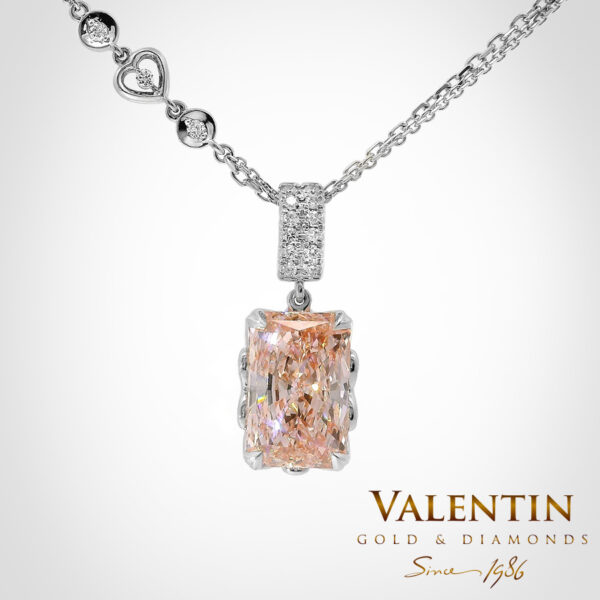 Pink Diamond Gold Pendant 6955-3