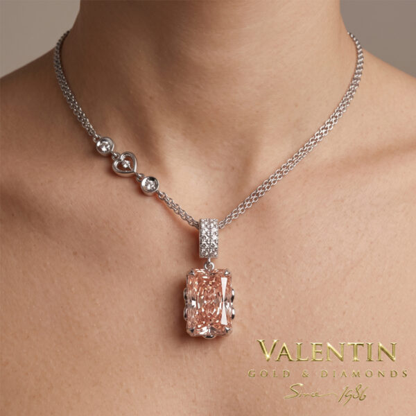 Pink Diamond Gold Pendant 6955-3