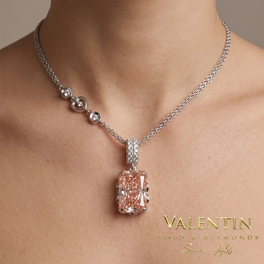 Pink Diamond Gold Pendant 6955-3