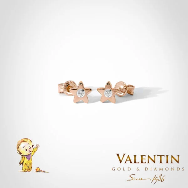 Children's Gold Earrings 7321 – rose gold