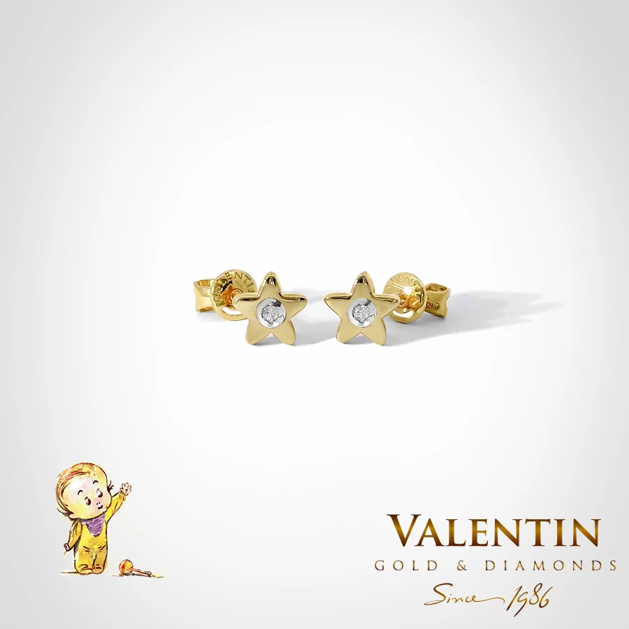 Children's Gold Earrings 7321 – yellow gold