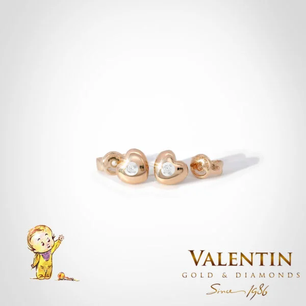 Children's Gold Earrings 7322 – rose gold