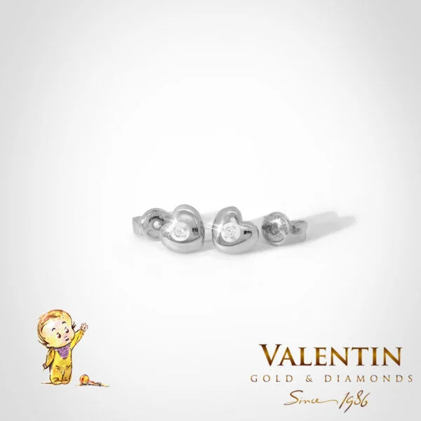 Children's Gold Earrings 7322 – white gold