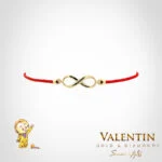 Children's Gold Bracelet with Red Thread 8198-1 – yellow gold