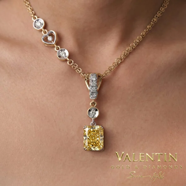 Yellow Radiant Gold Pendant 6957