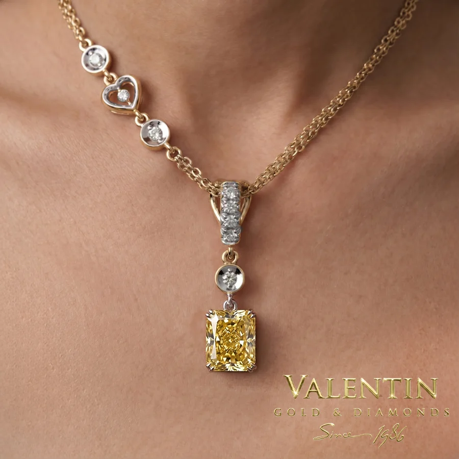 Yellow Radiant Gold Pendant 6957