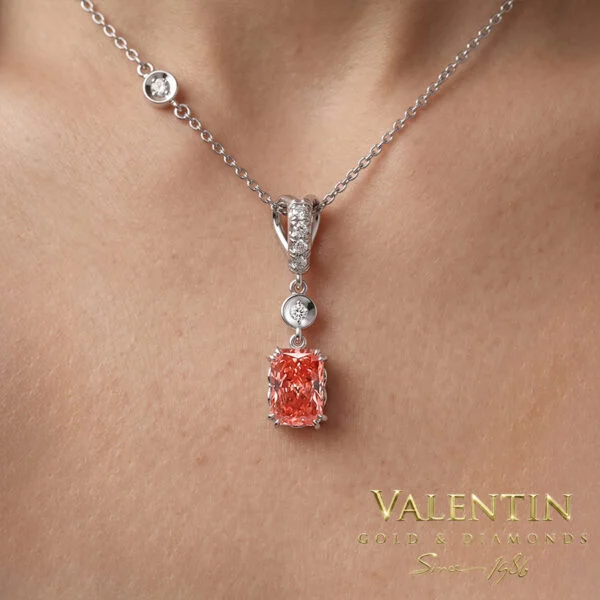 Pink Radiant Gold Pendant 6957