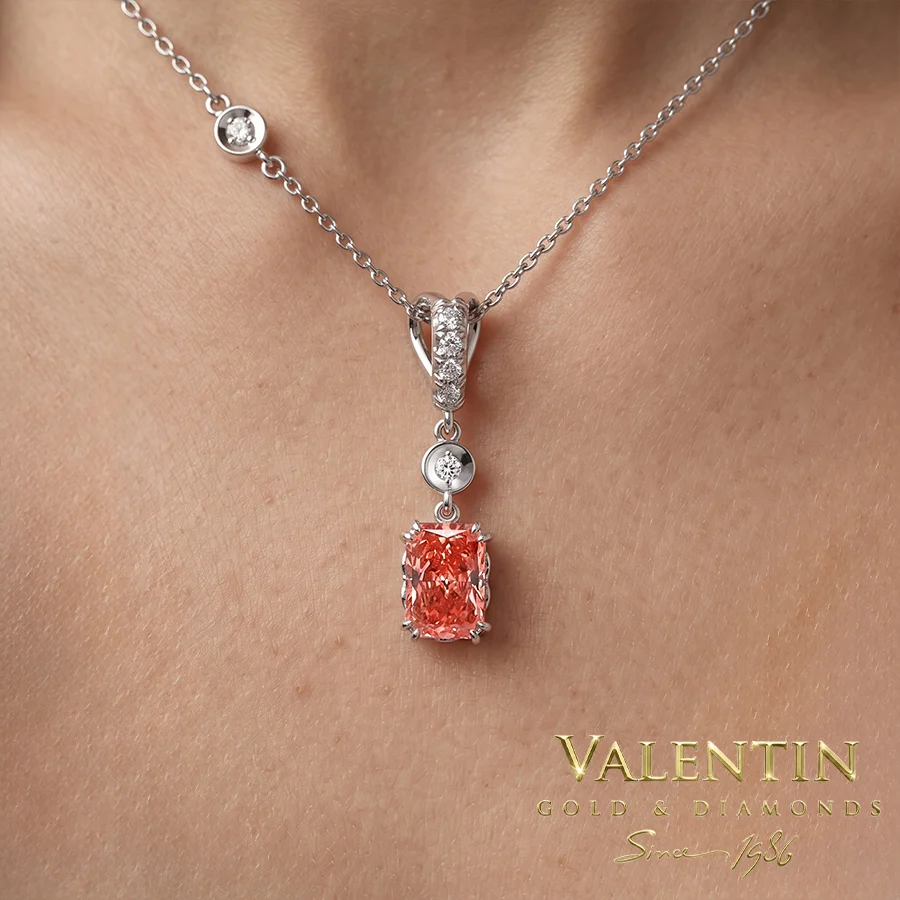 Pink Radiant Gold Pendant 6957
